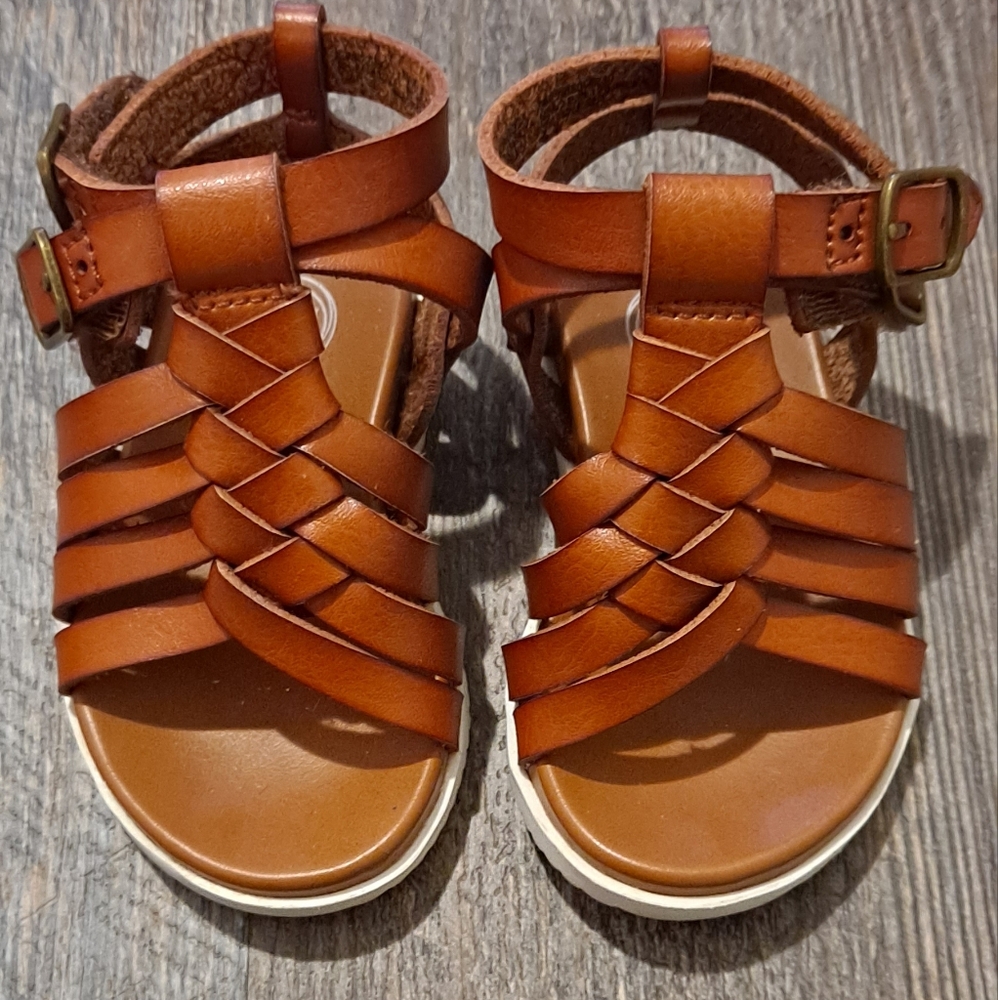 Wonder Nation Brown Sandals Baby Toddler Size 2